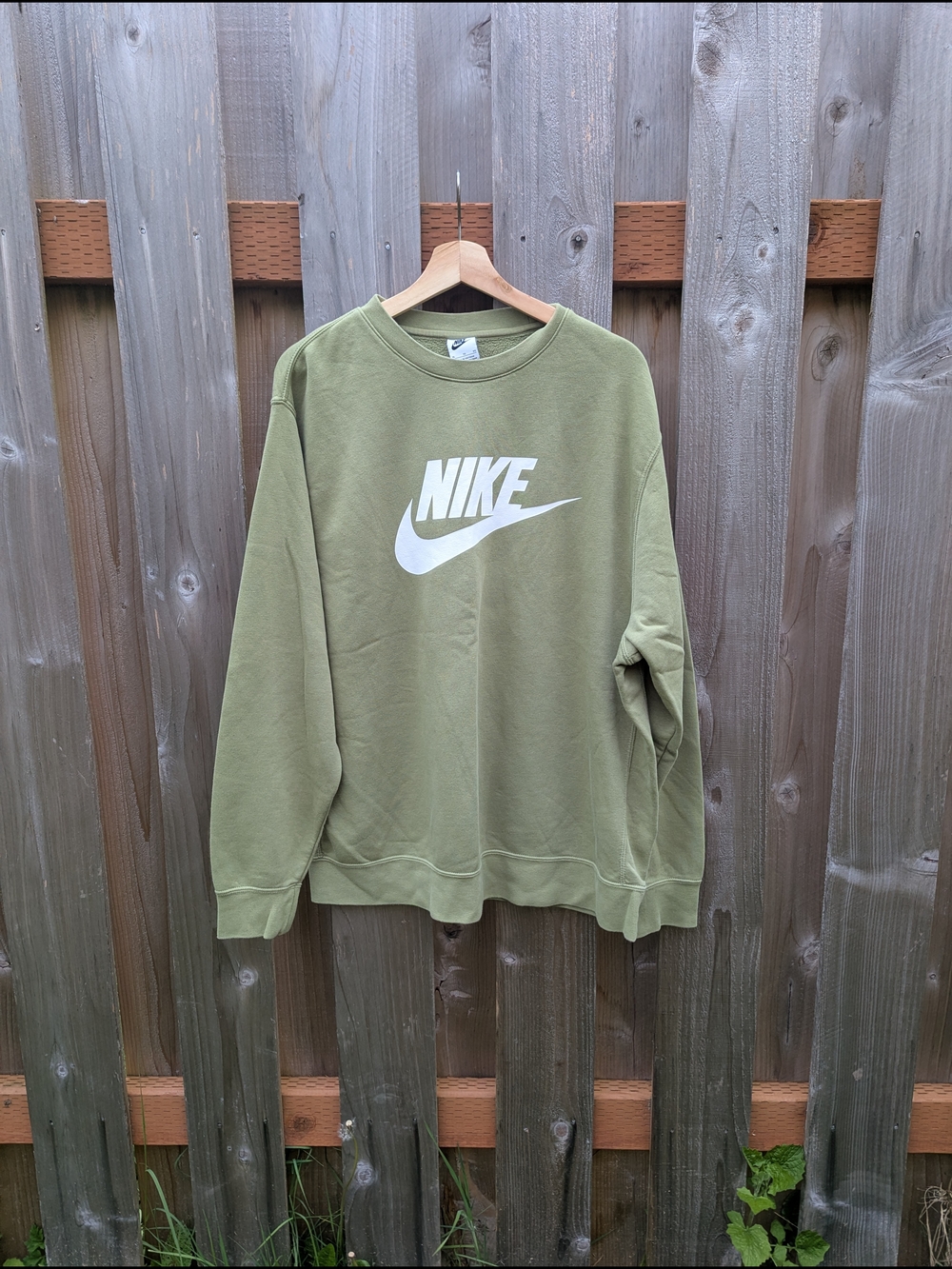 Nike Green Crewneck Sweatshirt with White Logo